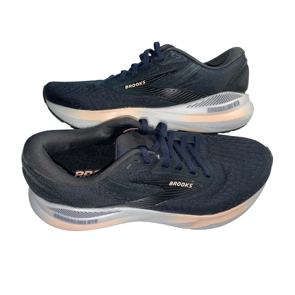 Brooks Adrenaline GTS 24 Womens 8 Blue Running Athletic Sneakers 1204261B132